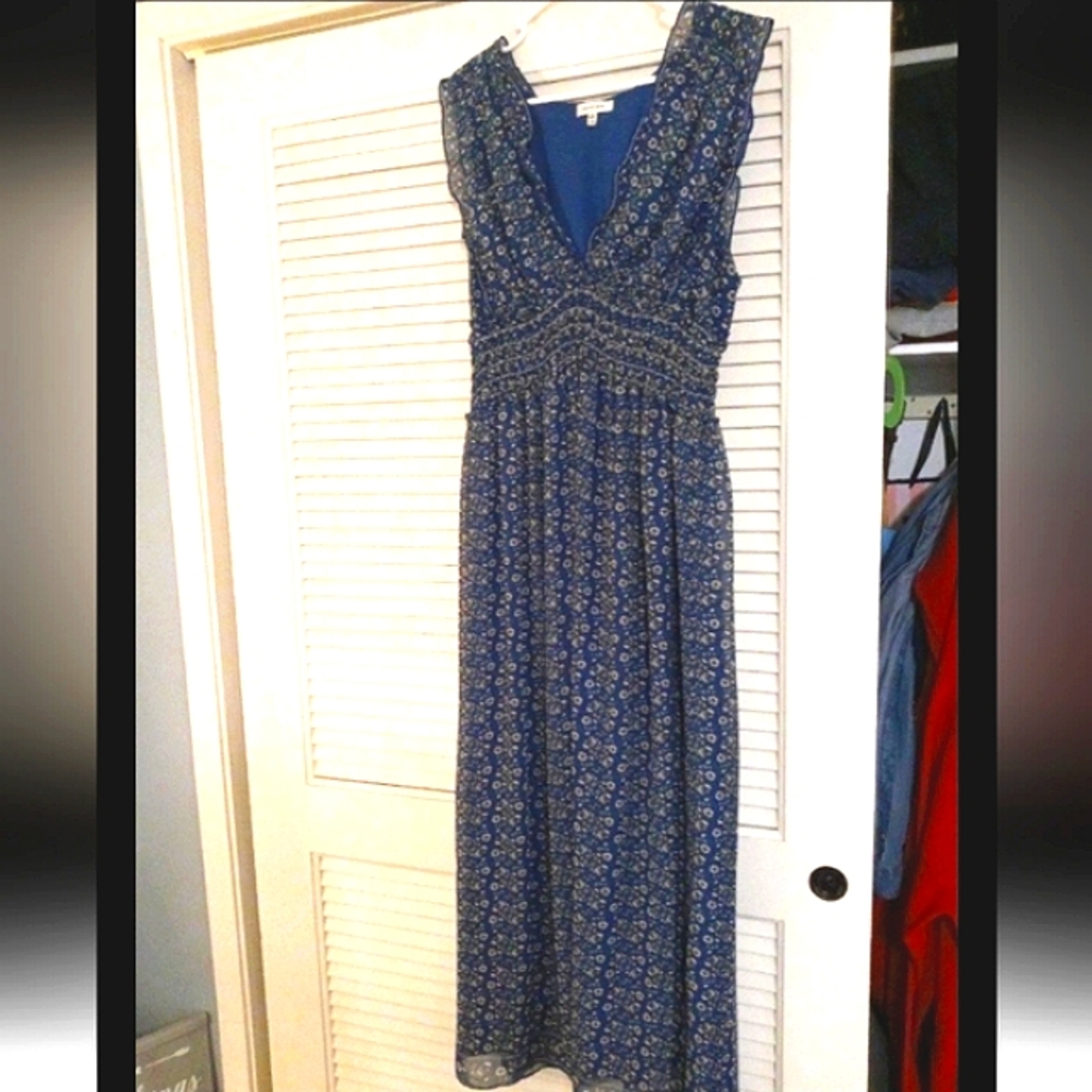 EUC! Max Studio Blue Maxi Dress, XL